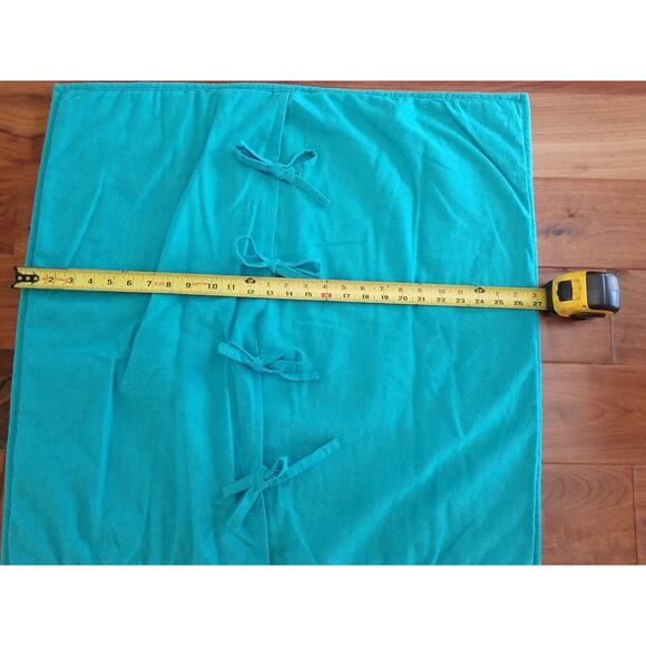 The Company Store Euro Cotton Pillow Sham Madras Plaid Fish Multicolor 26"x26" - Picture 6 of 7